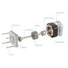 Nema17 Open-loop Stepping Motor 2PH 42mm 4-Lead 1.80 Step Angle 0.28/0.42/0.56/7Nm Driver Kit for CNC Extruder 3D Printer Motor