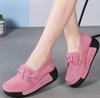 Fashion Casual women's shoes spring new thick-soled wedge-heeled shoes genuine leather rocking shoes tassel platform suede leather