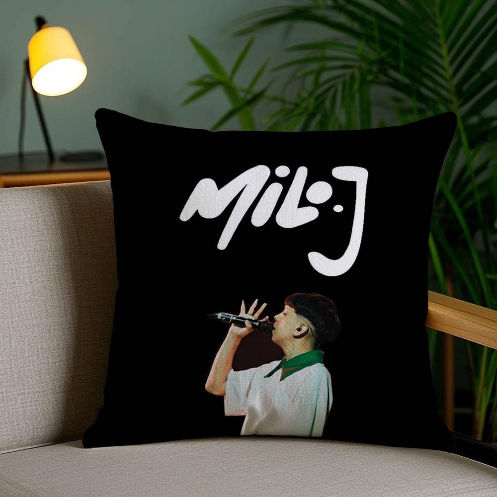 Argentinischer M-Milo j Rapper Kissenbezug Sofa Kurzer Plüsch Zweiseitiger HD-Druck Zimmer Home Office Geschenk Kissenbezug