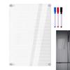 Wiederverwendbarer Kühlschrank-Wochenkalender Transparent mit 3/8 Markern Löschbares Memo-Board Multifunktionales Abnehmbares Planungs-Notizbrett
