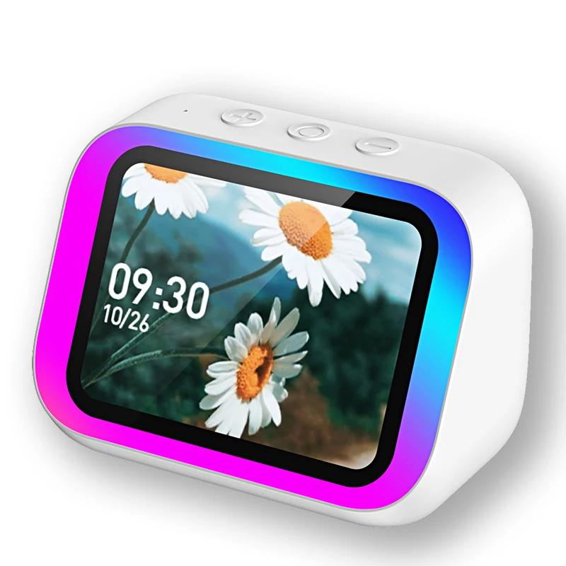 JYL TS Smart Speaker Voice Assistant Alarm Clock RGB Bedroom Decor