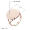 Modischer glänzender großer Ring für Frauen Roségoldfarben Schlichte runde Accessoires Hohe Qualität Täglicher feiner Schmuck