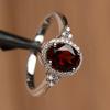 Elegant Red Zircon Engagement Ring Perfect for engagement anniversaries and birthday gifts