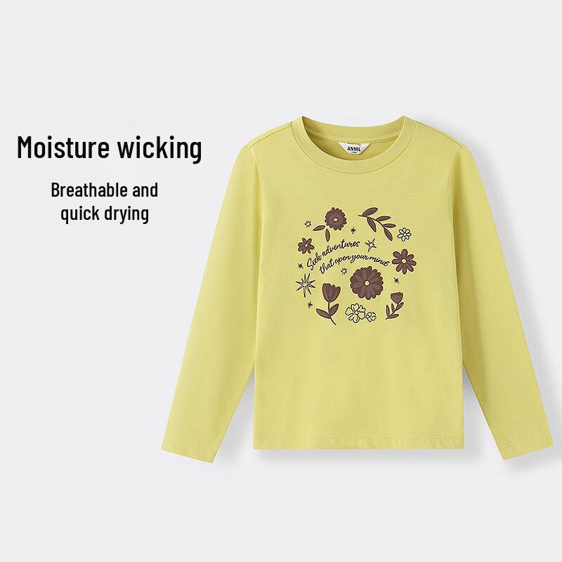 Annil Girls  Sweet Pure Cotton Long-Sleeve T-Shirt 140cm