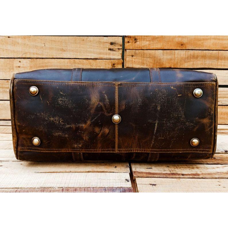 Leather Duffle Bag, Handmade Leather Weekender, Gym Bag, Vacation Duffel Bag, Leather Travel Bag, Overnight Bag, Leather Holdall