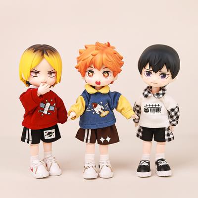 OB11 Kleding Beer Patroon Hoodie Shorts Set Decoratie Molly, GSC Lichaam, 1/12bjd Poppenkleding Speelgoed Kleding