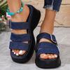 Fashion Platform Slippers Women Summer Wear Fashion 2025 New Style Increase Sandals Casual Everything Muffin Flip-flops Beach Shoes