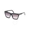 Eden Smoke Gradient Geometric Ladies Sunglasses Ft1110 01b 56