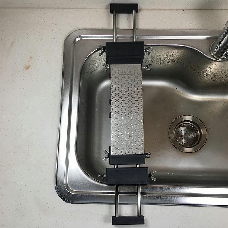 Adjustable Sharpening Stone Whetstone Holder With Anti-Slip Rubber 304 Stainless Steel Kitchen Knife Sharpener Tools Accessories