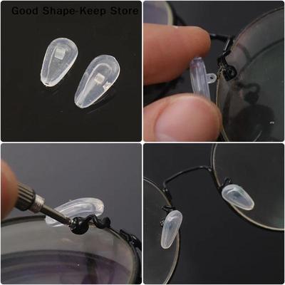 DIY Soft Silicone Air Chamber Glasses Eyeglasses Nose Pads With Screwdriver Replacement Repair Tools Anti-slip Nose Pad Screw