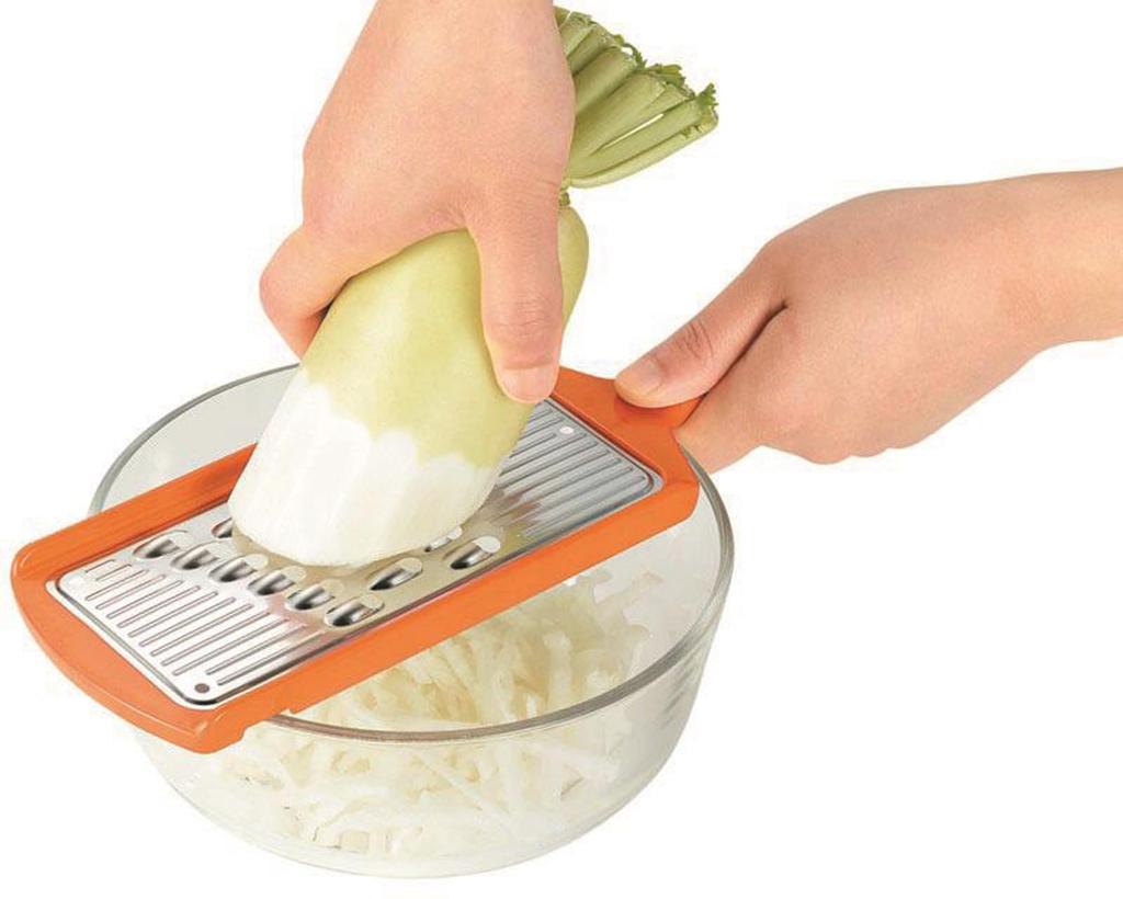 Shimomura Kogyo Full Veggie Thick Dishwasher Made in Niigata 268 x 90 x 14 mm Shredder, Safe, FSF-01, Tsubame-Sanjo, Prefecture, Orange,