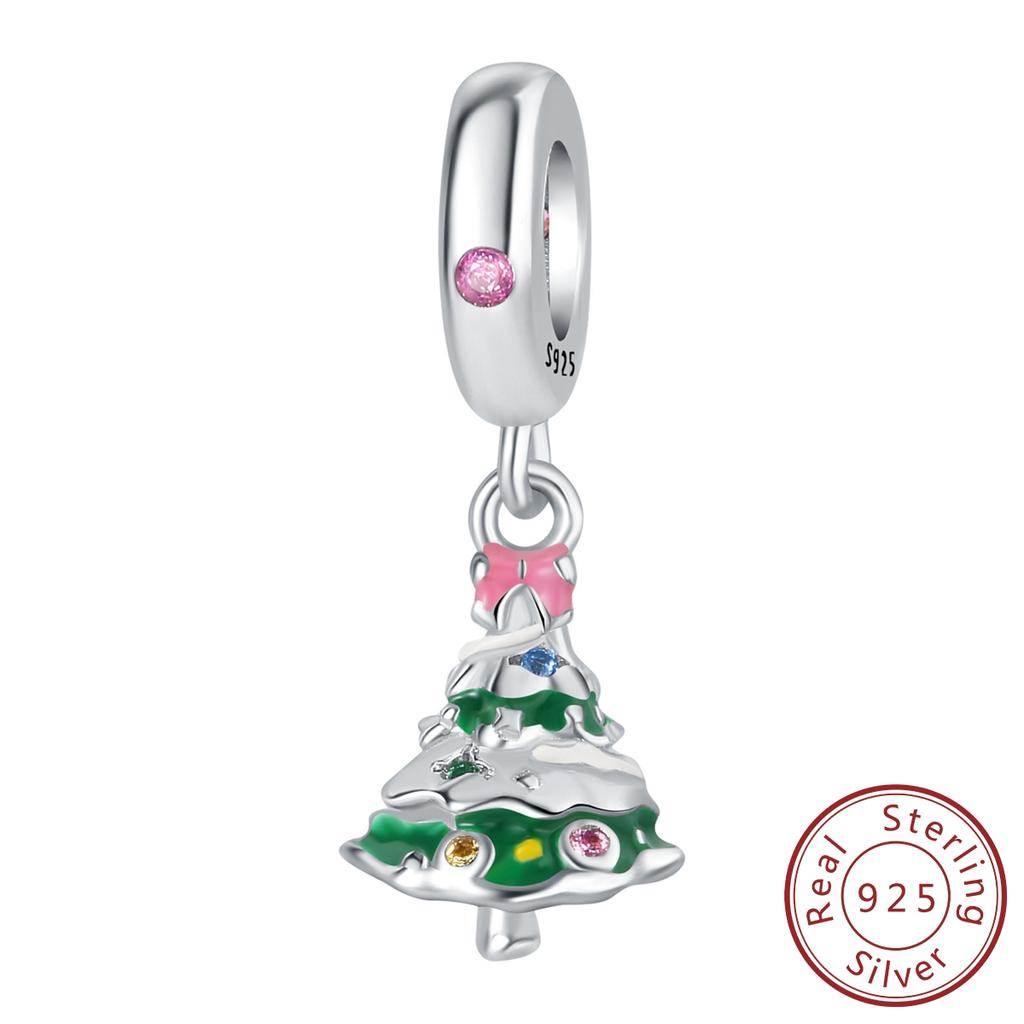 New 925 Silver Christmas Series Charm Beads For Bracelet Pendant Charm Women DIY Christmas Gift