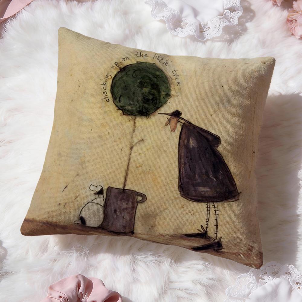 Painting S-Sam Toft Art Cushion Cover Premium Comfort Reversible Pillow Cove -Two In One Design for Any Room & Car Interior
