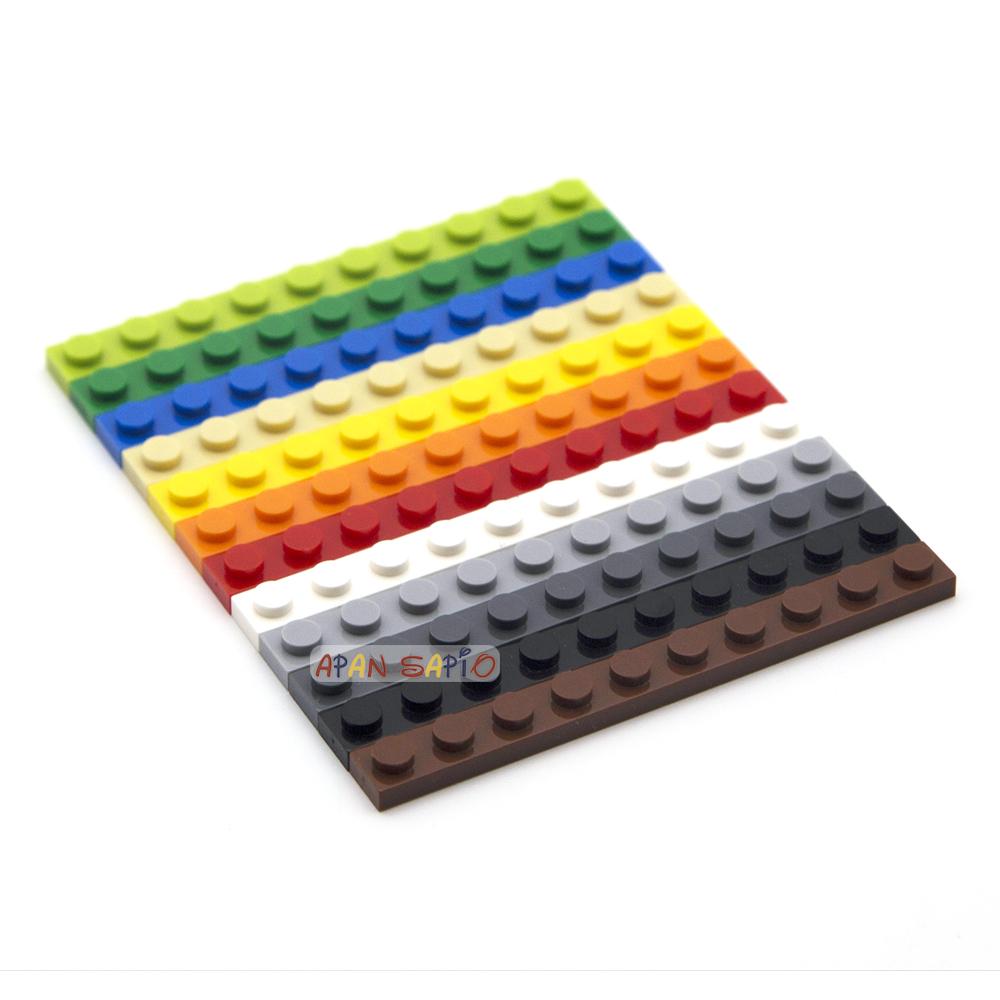 

40pcs DIY Building Blocks Thin Figures Bricks 1x10 Dots 12Color Educational Creative Size Compatible With 4477 Toys for Children