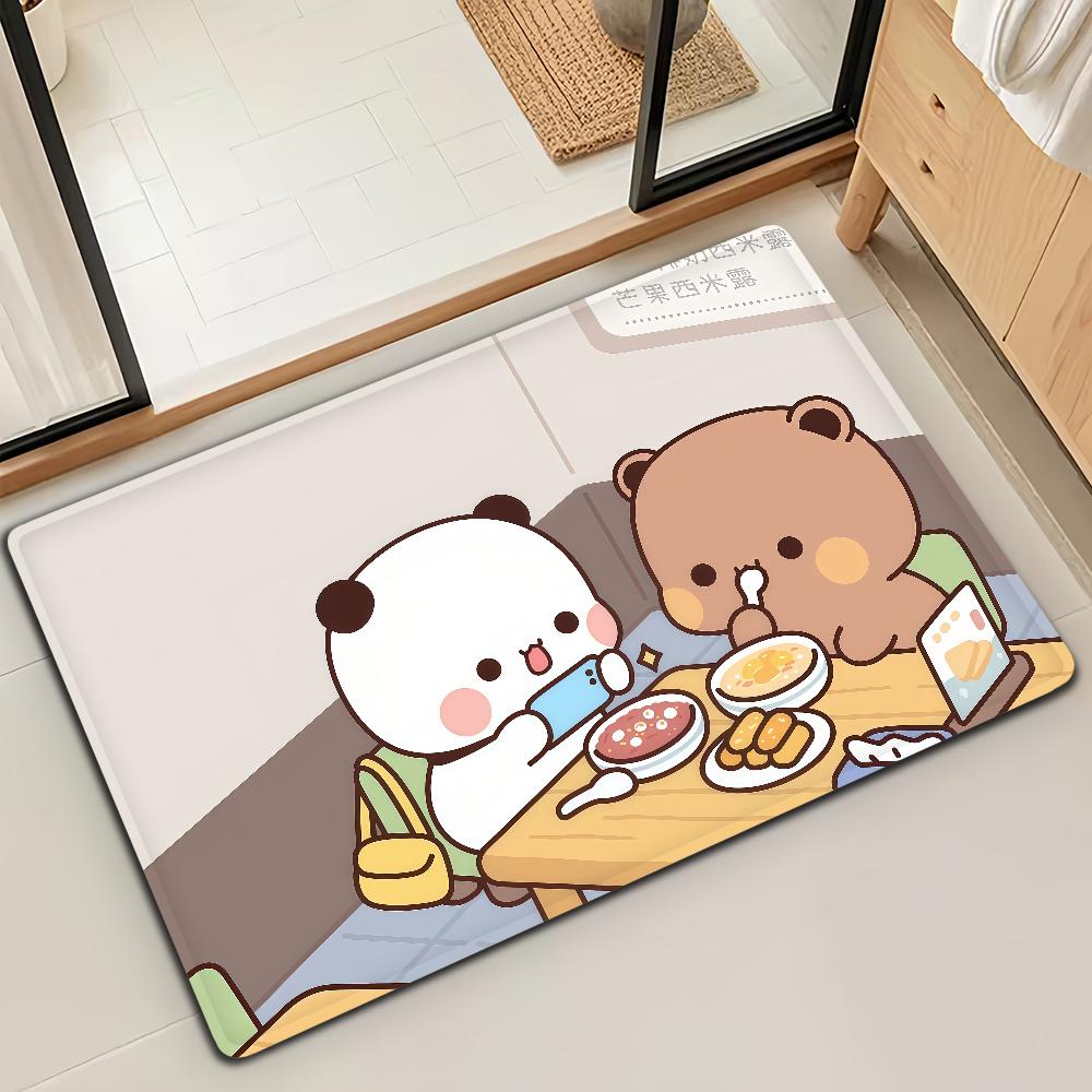 Bubu Dudu Cartoon Anime Door Mat Bath Microfiber Decorative Versatile Flannel Floor Mat Quick Dry Absorbent Non-slip Sole