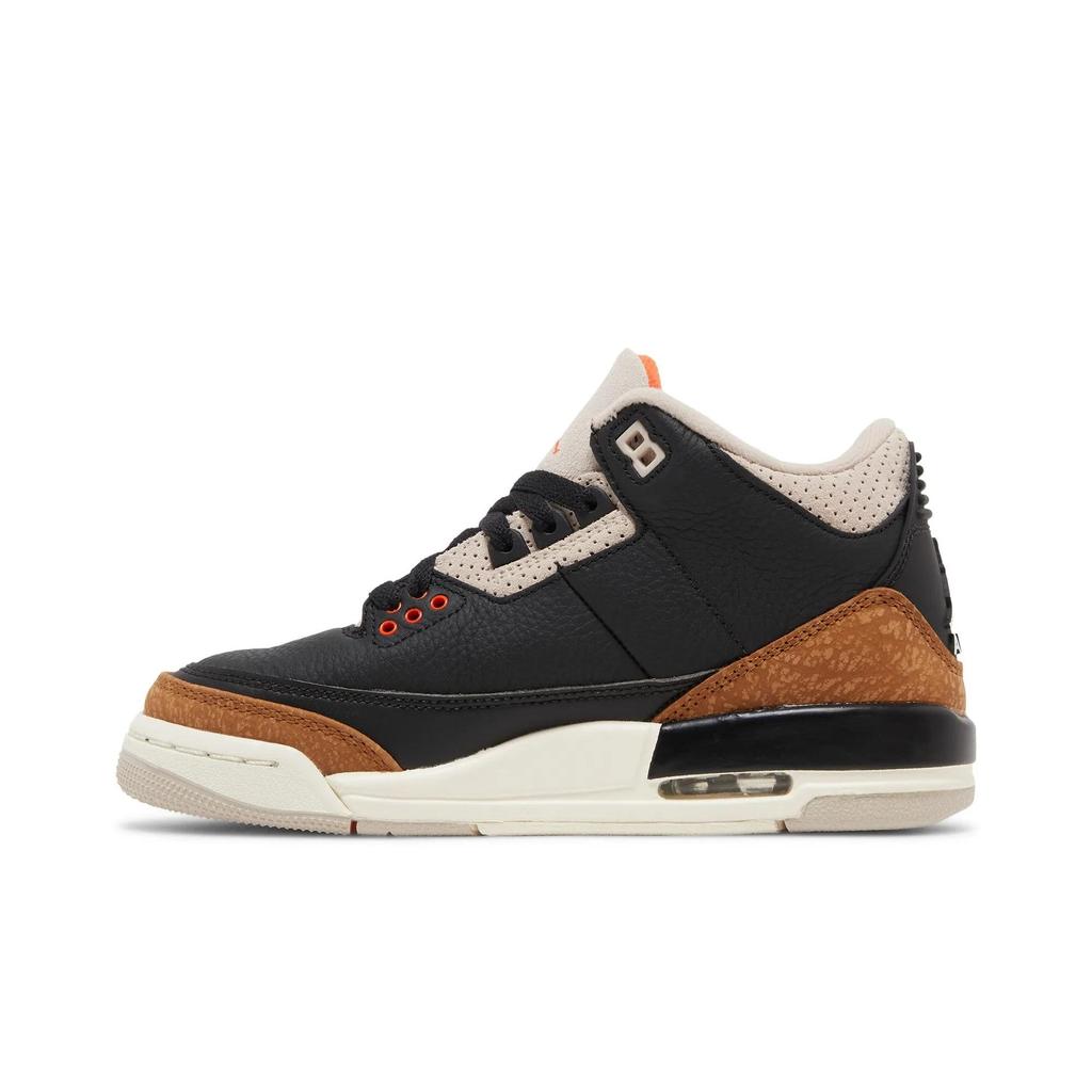 Air Jordan 3 Retro Grade School 'Desert Elephant' (Unisex) Black / Rush Orange / Fossil Stone / Sail Kids' Basketball Shoes DM0967 008