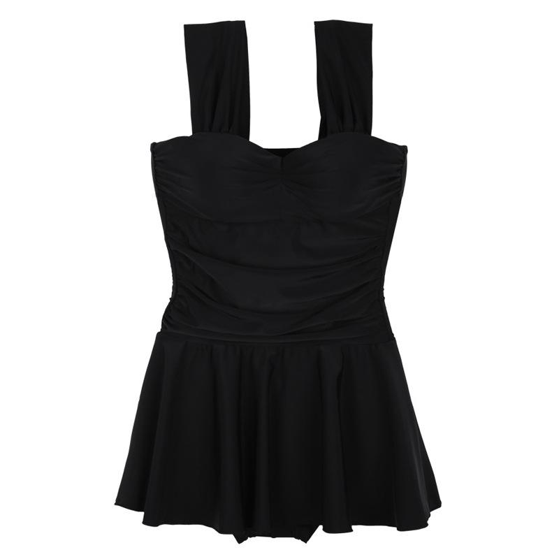 Pure Desire Women s One-Piece Swimsuit: Conservative Slimming Skirted Style with Underwire Support for Small Bust, Ideal for Resorts & Hot Springs. L