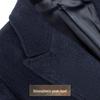 Men's Double-Breasted Wool Blend Longline Suit Collar Coat