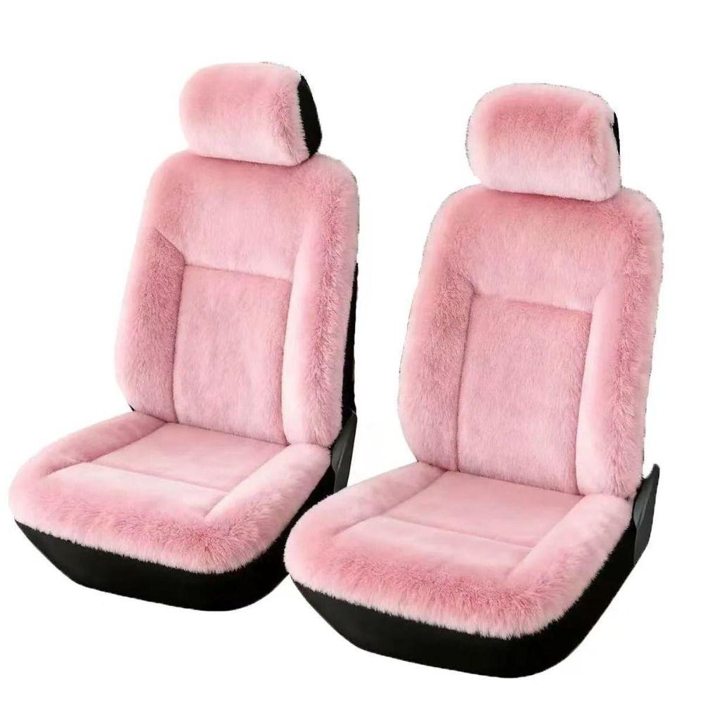 Solid‑color Winter Car Seat Cover Warm Car Seat Pad  Fits Sedans, SUVs, MPV 5-seater Vehicles