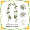 Easter Egg Garland 5ft Egg Artificial Spring Wreath Easter Decorations Garland For Indoor Home Room Dormitory Window Porch Daily