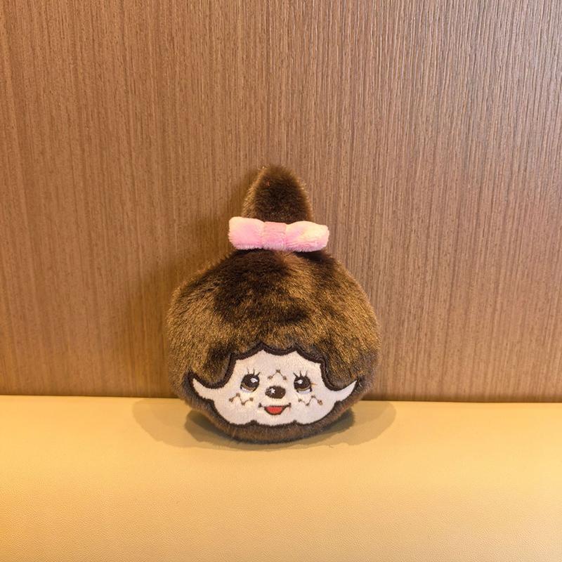 

Animation Monchichi Makeup Storage Bag Plush Coin Purse Wallet Monchhichi Keychain Schoolbags Pendent Accessories Small Gifts