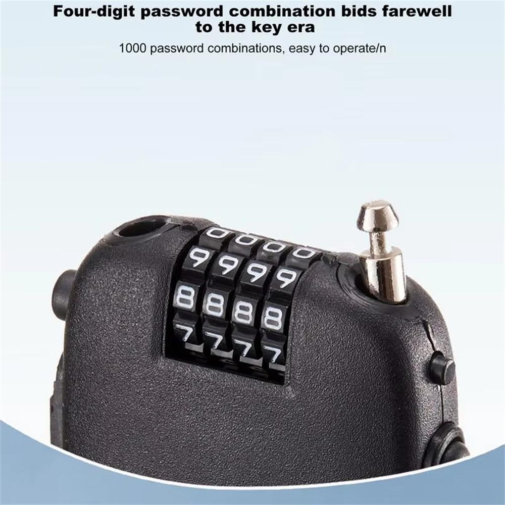 605 Steel Cable Lock 130cm Retractable 4-Digit Combination Lock Portable for Stroller Variable Speed Bike