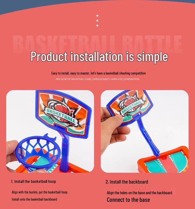 Mini Basketball Hoop Tabletop Game: Children's Finger Shooting Toy