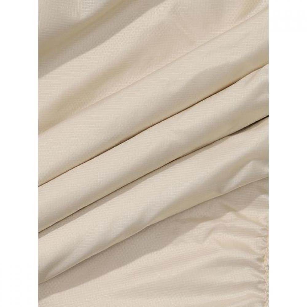 Women Shirring Cargo Midi Skirt  Cream 