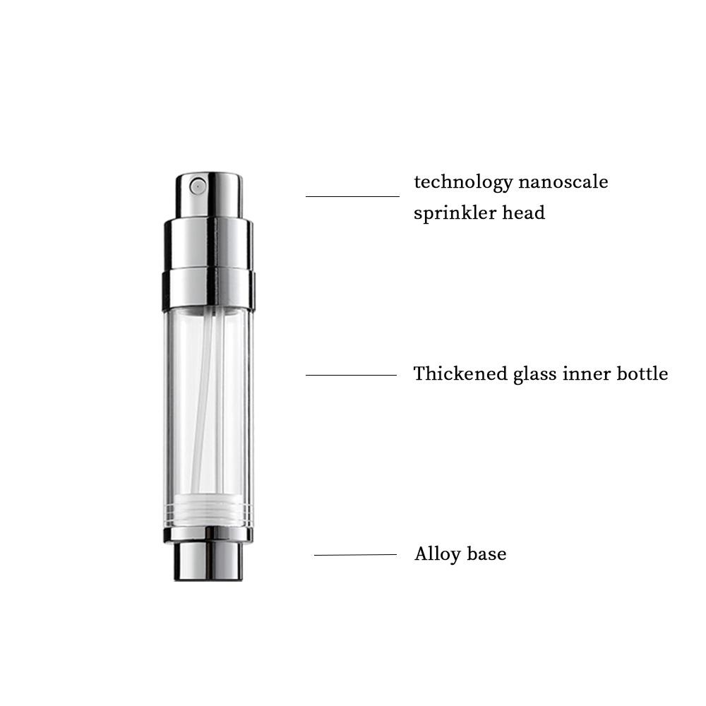 

5ml Magnetic Mini Bottom Filling Perfume Spray Bottles Cosmetic Refillable Spray Atomizer Portable Liquid Container Bottle 1pcs 5ml&Glass