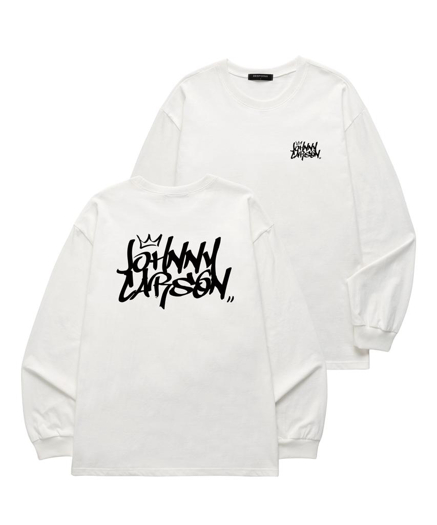JOHNNY CARSON Classic Graffiti Logo Long Sleeve (Jcls102) White (B Type)
