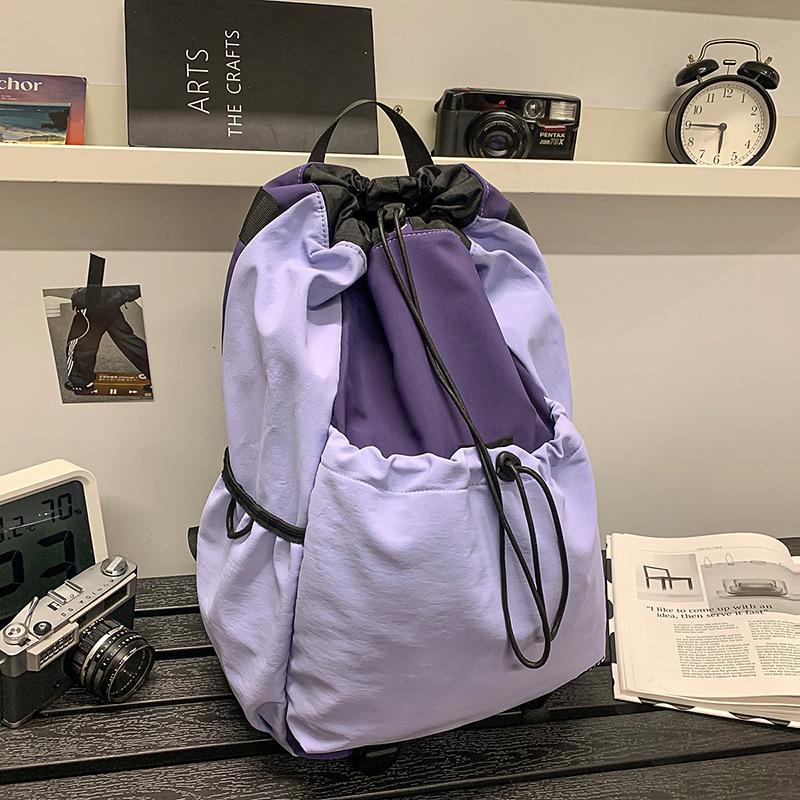 Lightweight Drawstring Backpack for Men and Women Sports and Leisure Mountaineering Trip Backpack College School Bag