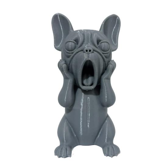3D Printed French Bulldog Figurine Screaming Dog Decorative Sculpture Puppy Statue