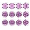 12PCS Purple Glitter Snowflake Ornaments Christmas Tree Hanging Decorations DIY Crafts Xmas Tree Pendant For Home Party Supplies