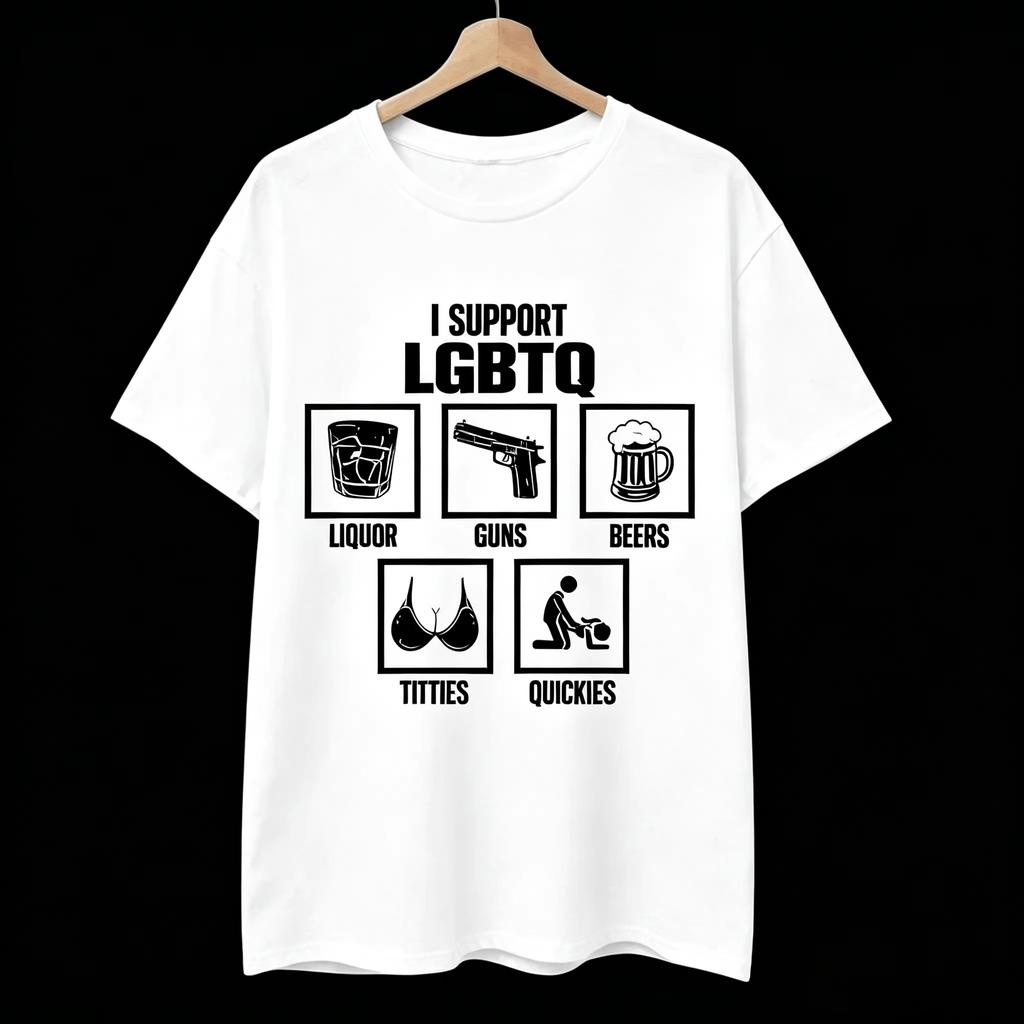 Vintage Unisexs Unisexs Funny I Support Lgbtq T Shirt Cotton Tees 2026 Summer New Unisex Streetwear Casual Trendy Oneck Top