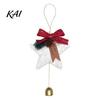 Decorative Star for Home Glitter Bell Ornaments, Sequin Hanging Decoration with Bow Pine Christmas Atmosphere Decor Cone, Sparkly Tree Pendant Holiday