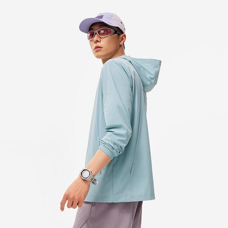 Li-Ning AFDU163-6 Men's Ice-Sensing UPF50+ Sun Protection Running Jacket Fish Eye Green