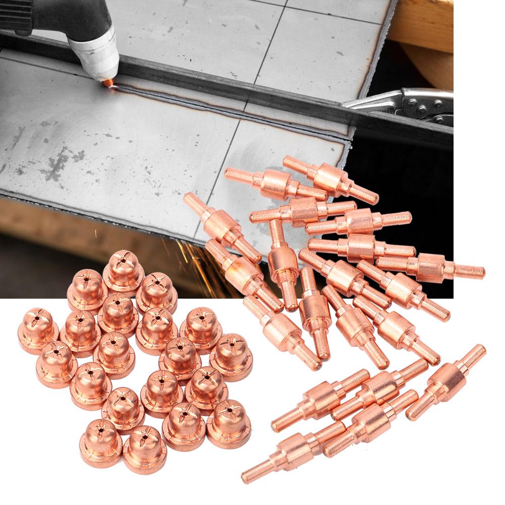 40pcs Cutter Consumables Electrode Nozzle Tip for PT31 LGK40 Torch