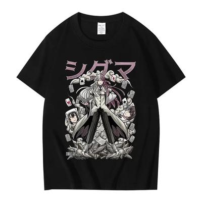 Nyári uniszex női pólók Anime Bungou Stray Dogs póló Sigma Unisexga Grafikus mintás póló Alkalmi pamut rövid ujjú pólók