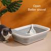 Portable Foldable Large Capacity Cat Litter Box - Semi-closed Anti-Splash Cat Tray Bedpan Practical Pet Cleaning Bath Basin