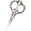 Vintage Flower Pattern Needlework Embroidery Stainless Steel Scissors for Crafting Sewing (Bronze)