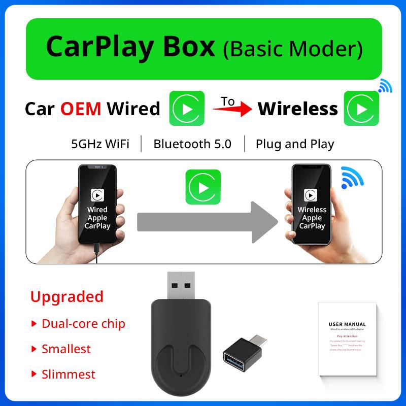 XUDA AI Box Wired to Wireless Carplay and Wireless Android Auto Keep the Original Car Control Function 2024 New Mini 2 in 1 Box