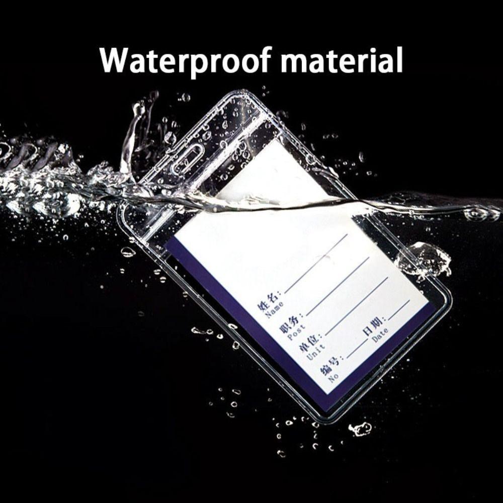 1PC Transparent ID Card Badge Holder PVC Name Card Protector Cover Simple Employee Card Case