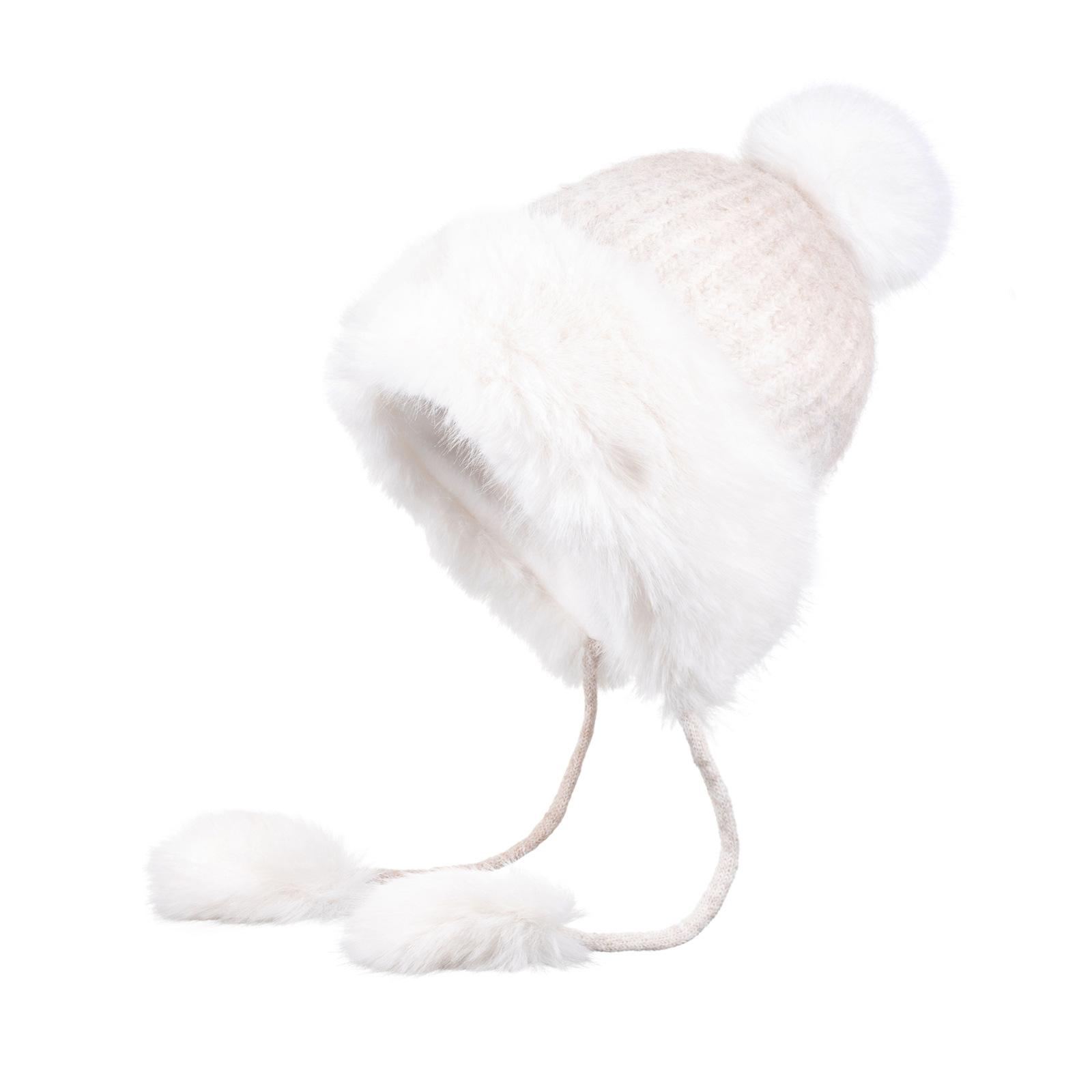 

Зимняя плюшевая шапка Lei Feng, защищающая от ветра и ушей, теплая шапка, утолщенная, для езды на велосипеде, женская шапка-пуловер