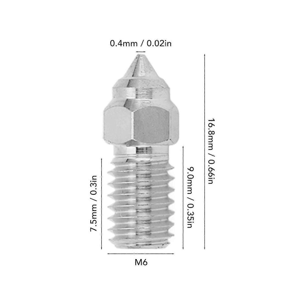 High quality 5pcs 3D Printer Extruder Chrome Zirconium Copper Nozzle High Speed