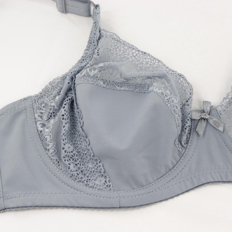 Women Daily Plus Size Brassiere Sexy Lace Ultra Thin Full Cup Bra Comfortable with Wire Bras E Cup 6017