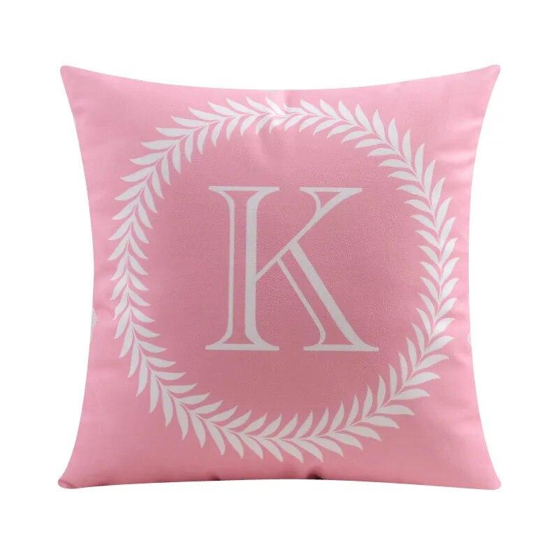 45*45CM 26 English Letters Plush Pillowcase Wedding Party Festival Decoration Sofa Office Seat Car Cushion Cover Home