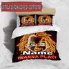 3pcs Duvet Cover Set (1*Duvet Cover + 2*Pillowcase, Without Core), Custom Name horror movie Pattern Bedding Set, Home Bedroom Decor Gift