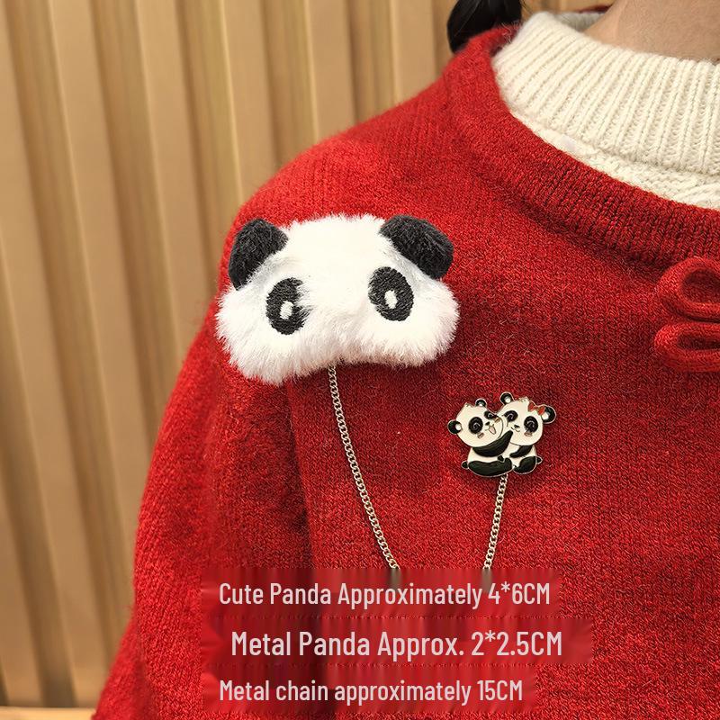 Adorable Red Panda Brooch: Cute Plush Backpack Pin for Students, Couples & Women - Perfect Birthday Gift