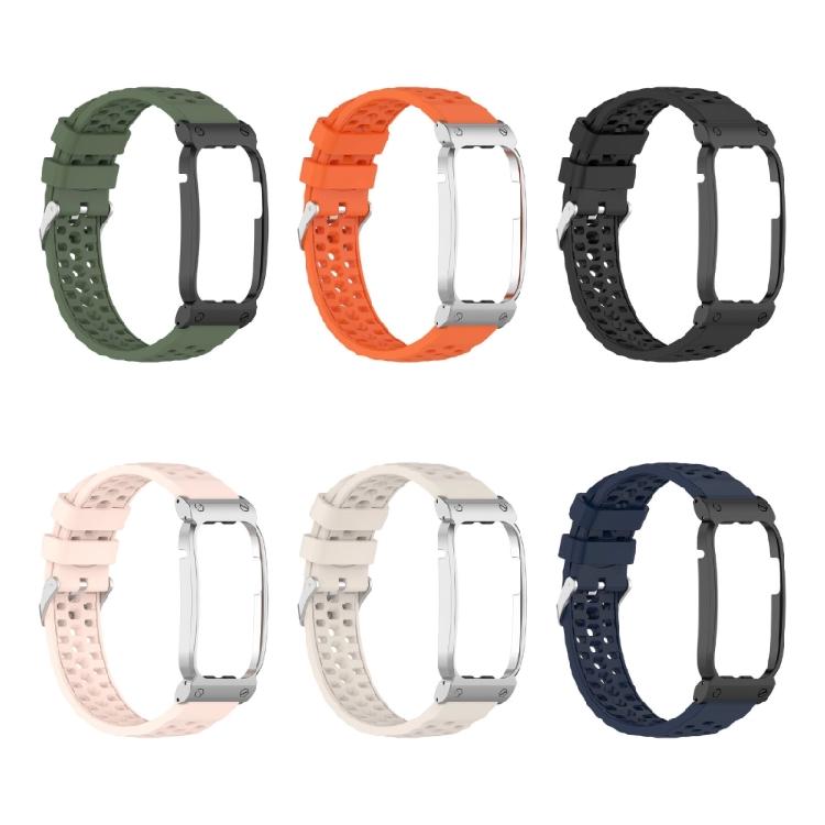Model-Specific Replacement Band with Metal Protective Frame, Multiple Adjustment Holes and Open Silicone Design for CIRQA