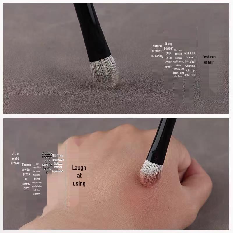 Snow Fox Hair Makeup Brush: Large Eyeshadow Blending Brush for Base Color Application